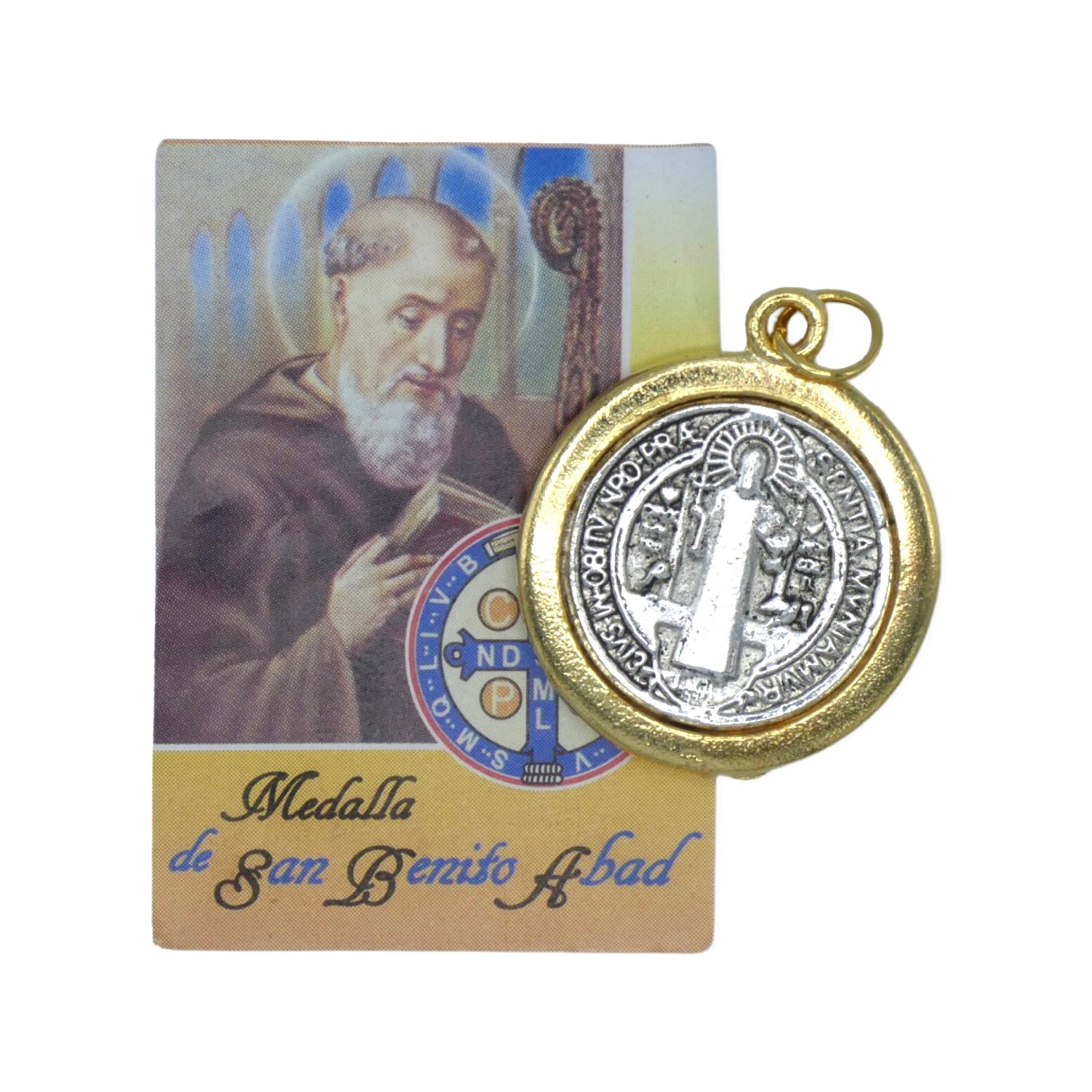 St. Benedict Medal with Gold Trim