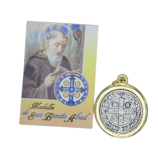 St. Benedict Medal with Gold Trim