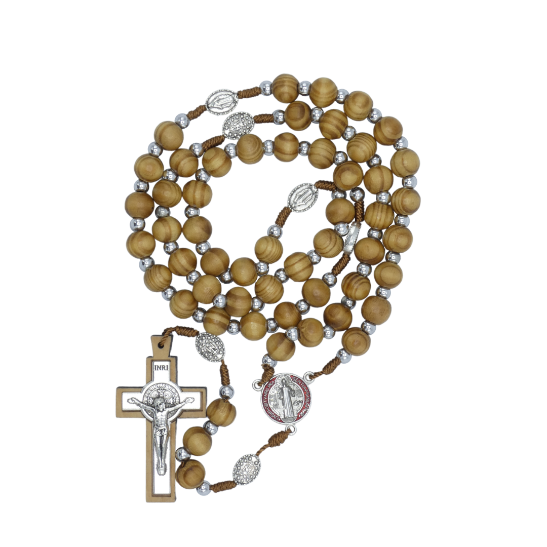 Embellished St. Benedict and Miraculous Medal Rosary
