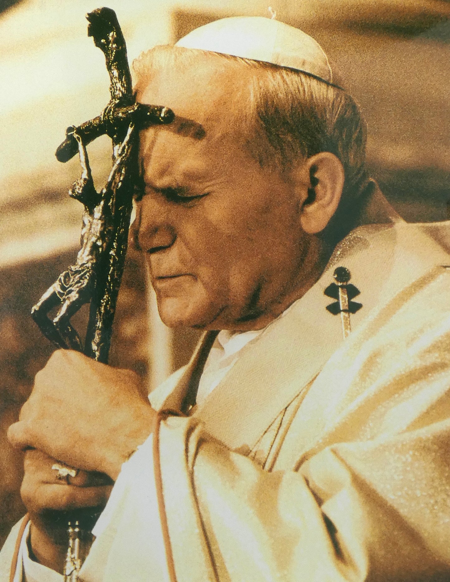 St. John Paul II with Crucifix Print
