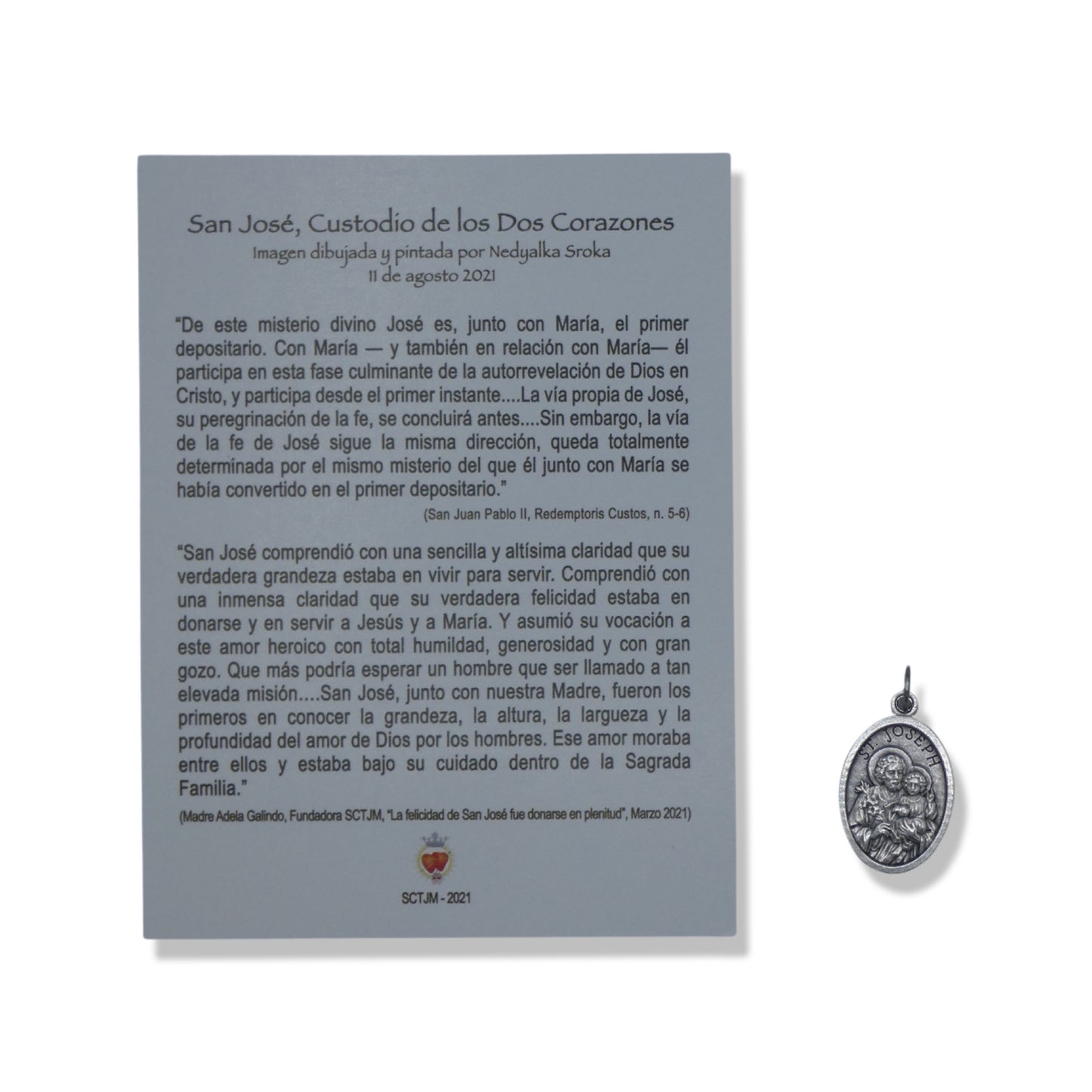 St. Joseph Prayer Card with Medal by SCTJM