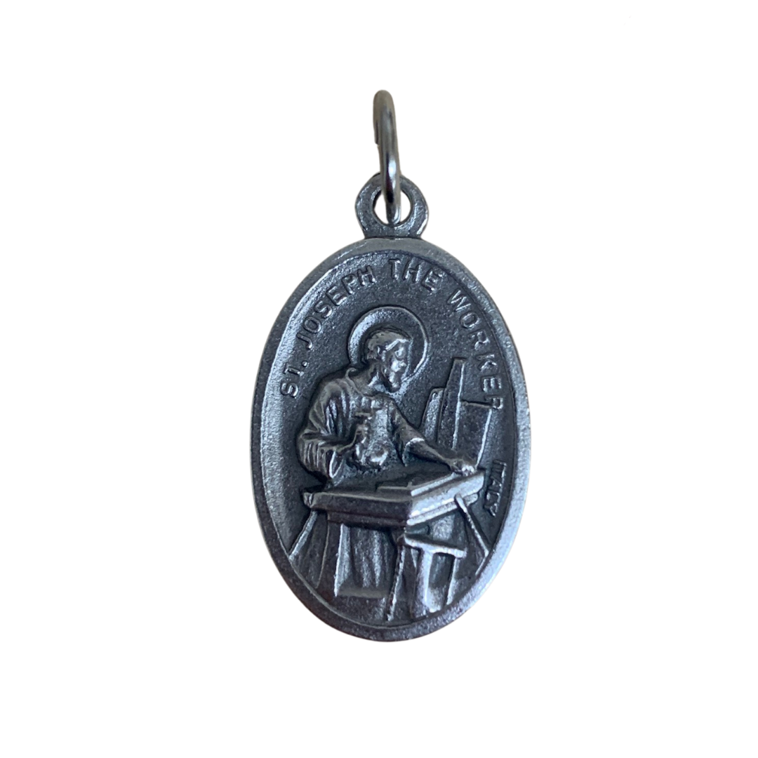 St. Joseph the Worker Bookmark with Medal