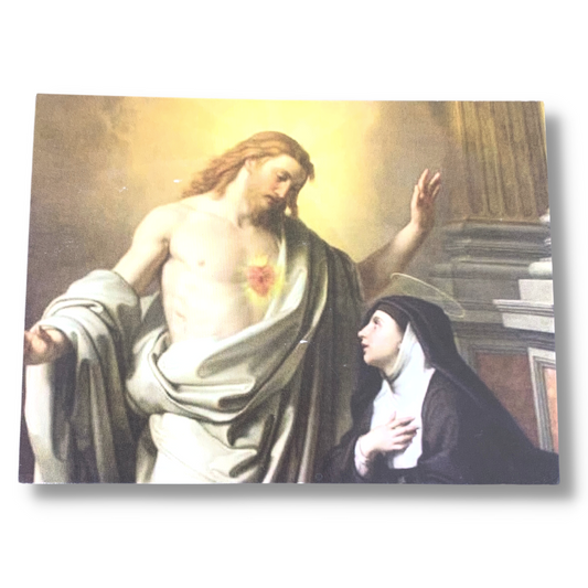 St. Margaret Mary and Sacred Heart Holy Card