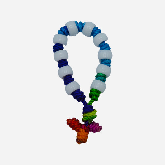 String and Beaded Decade Rosary of Assorted Colors