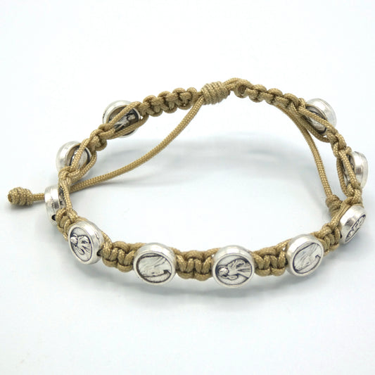 Queen of Peace Decade Rosary Cord Bracelet of Assorted Colors