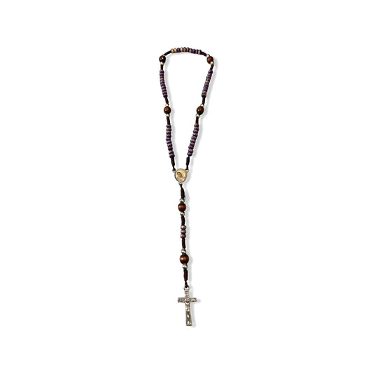 Tiny Queen of Peace Rosary of Assorted Colors with Holy Card