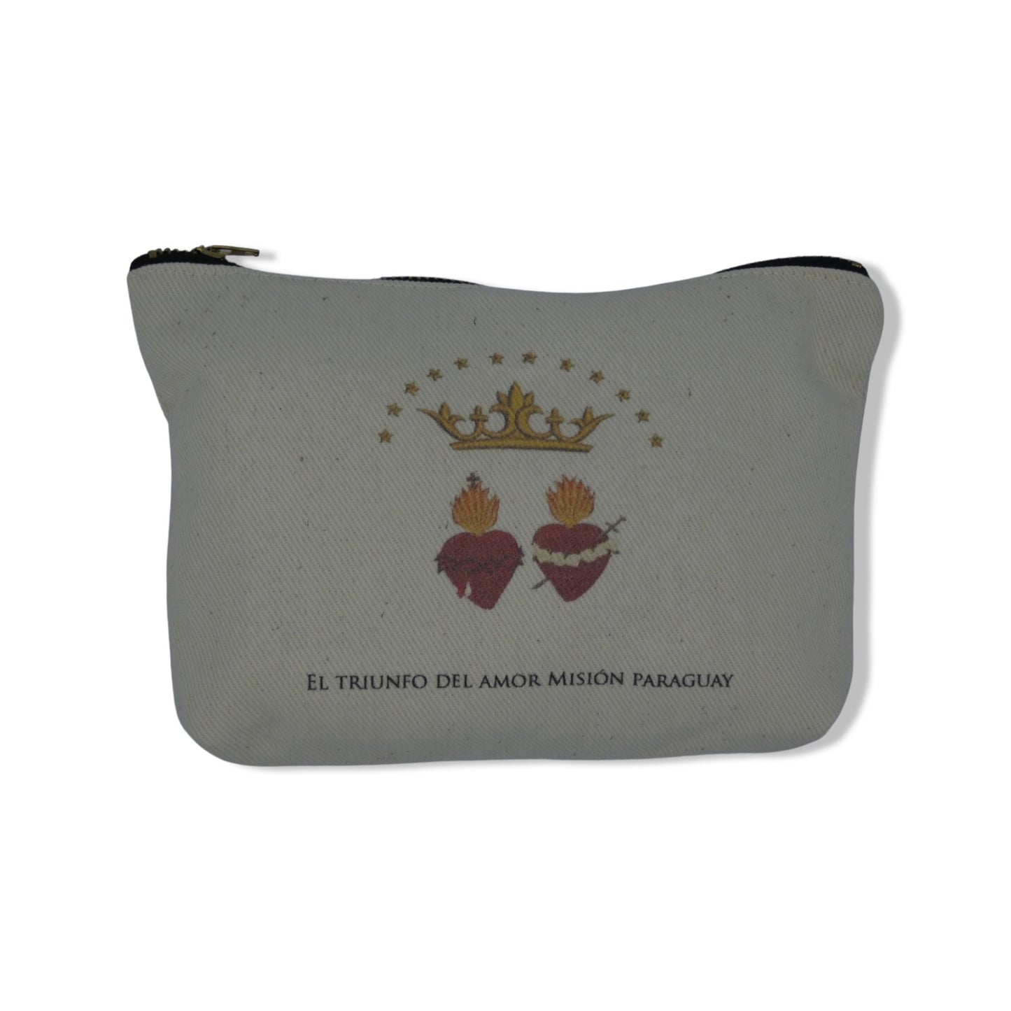 Two Hearts Canvas Pouch