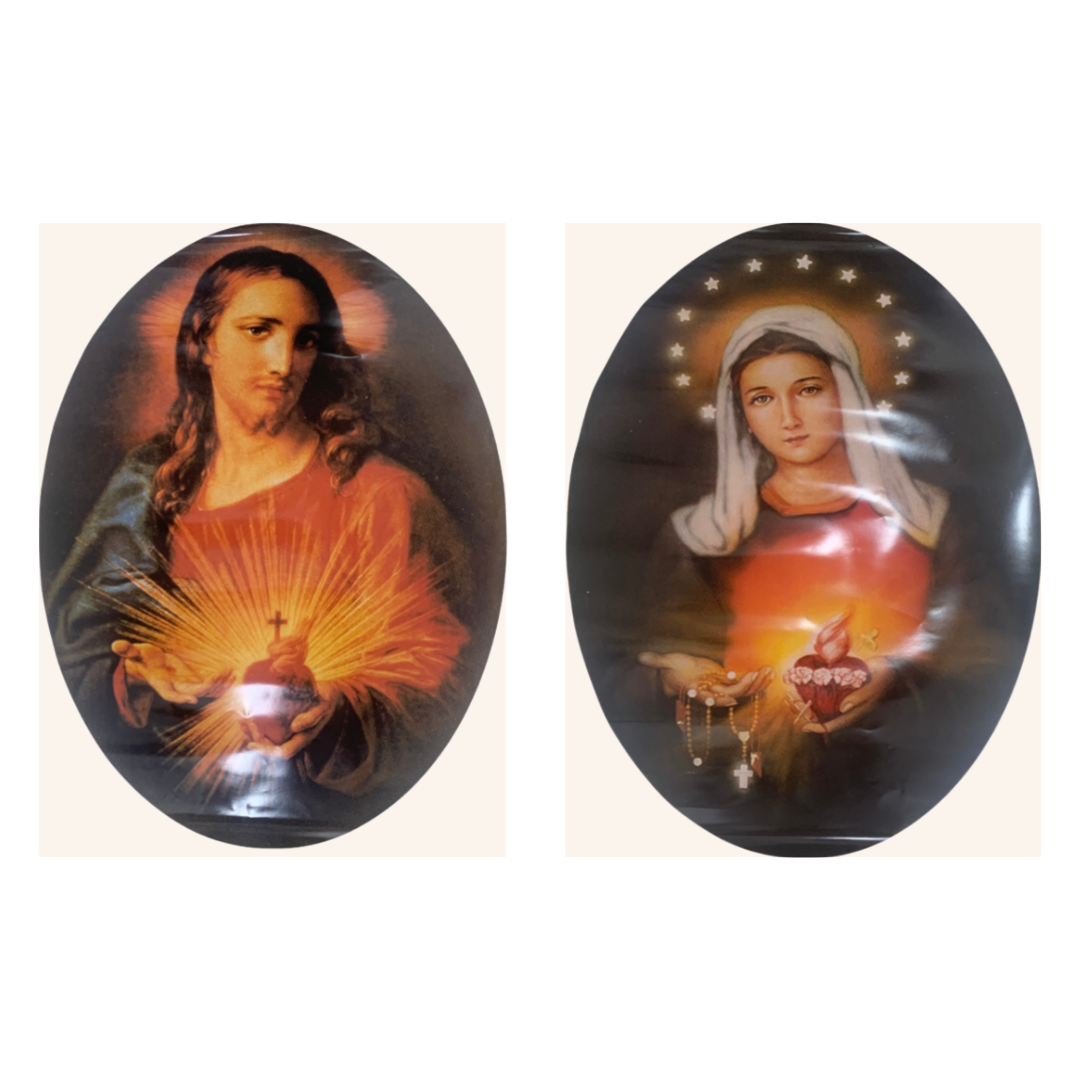 Oval Two Hearts Images