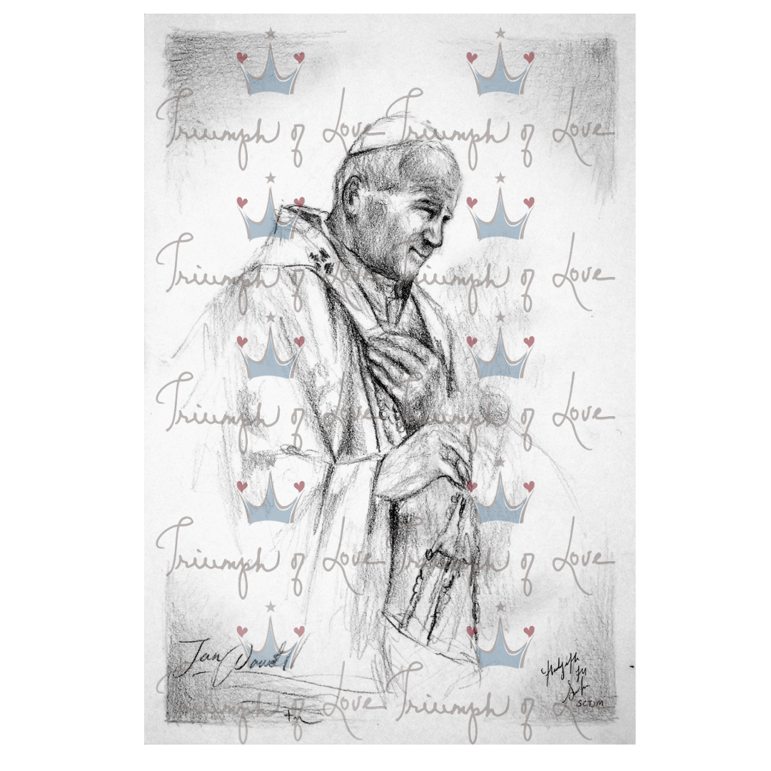 Original St. John Paul II with Incense Print by SCTJM