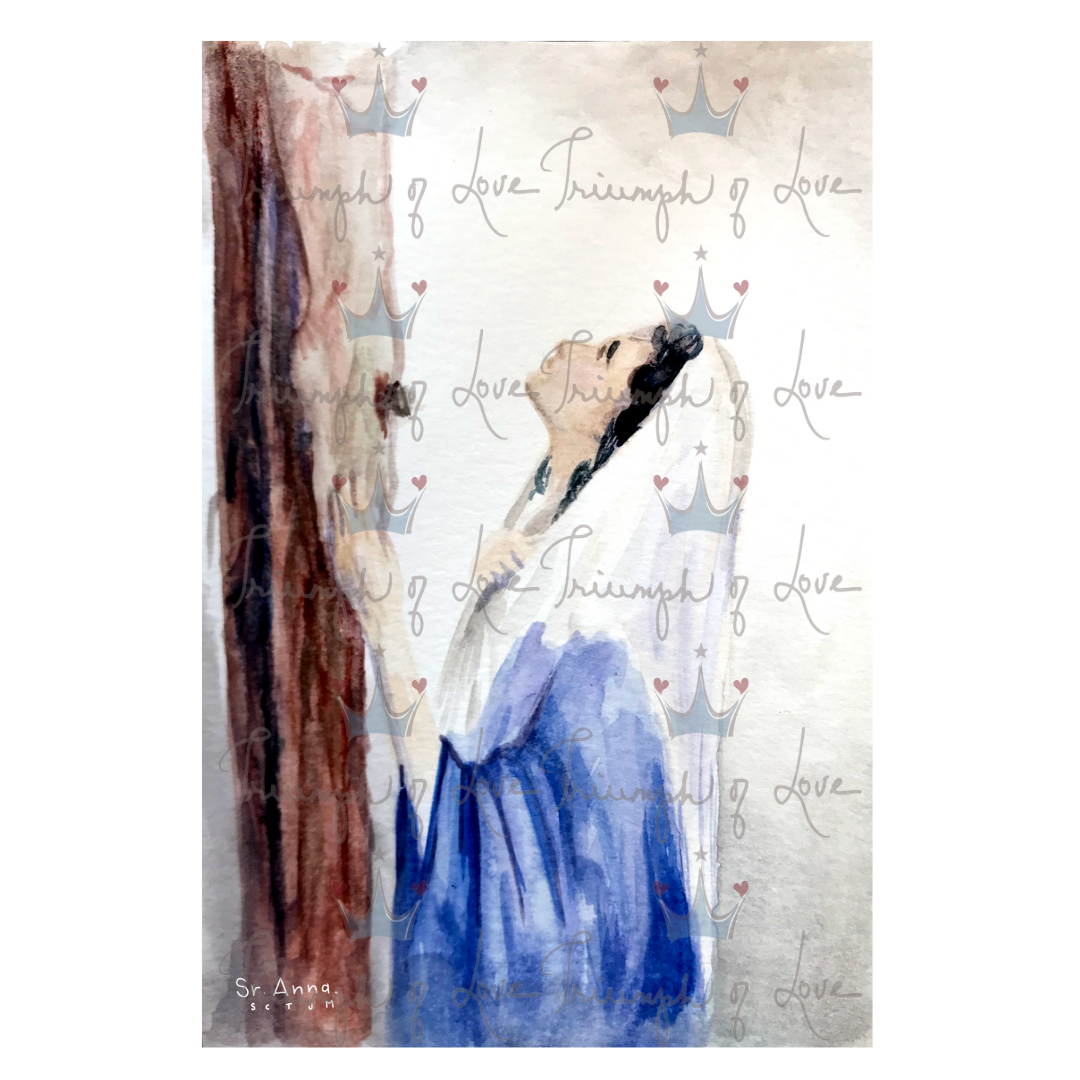 Original Our Lady at the Foot of the Cross Color Print by SCTJM