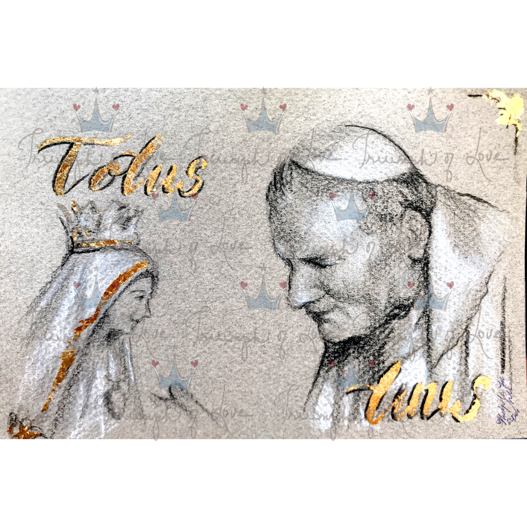 Original St. John Paul II "Totus Tuus" Print by SCTJM