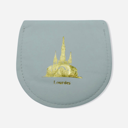 White Lourdes Rosary Pouch