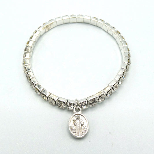 Rhinestone Tennis Bracelet of Assorted Colors