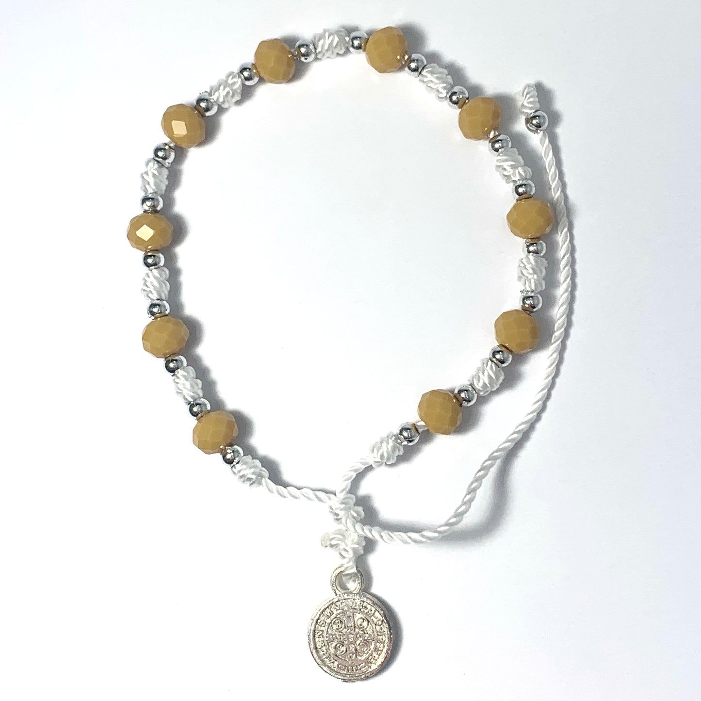 Mexican St. Benedict Decade Rosary Bracelet of Assorted Colors