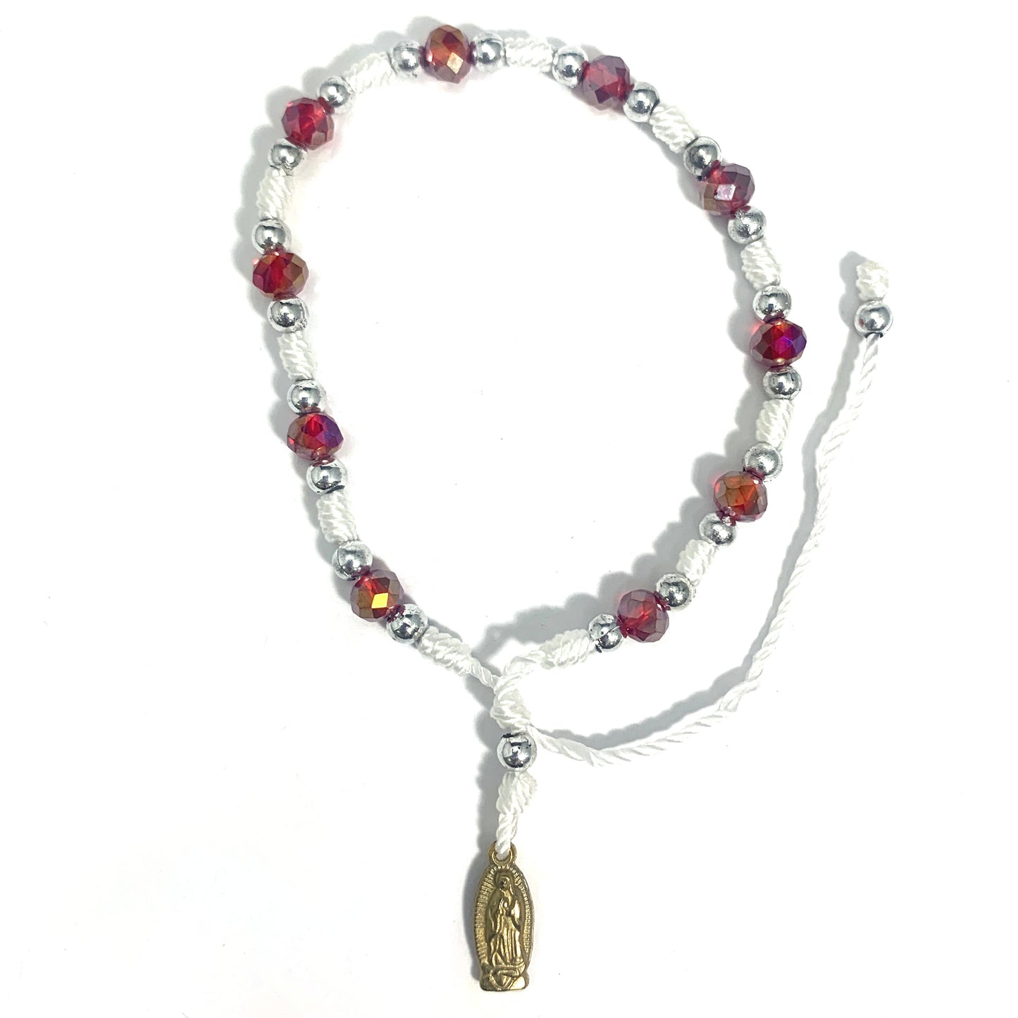Mexican Guadalupe Decade Rosary Bracelet of Assorted Colors