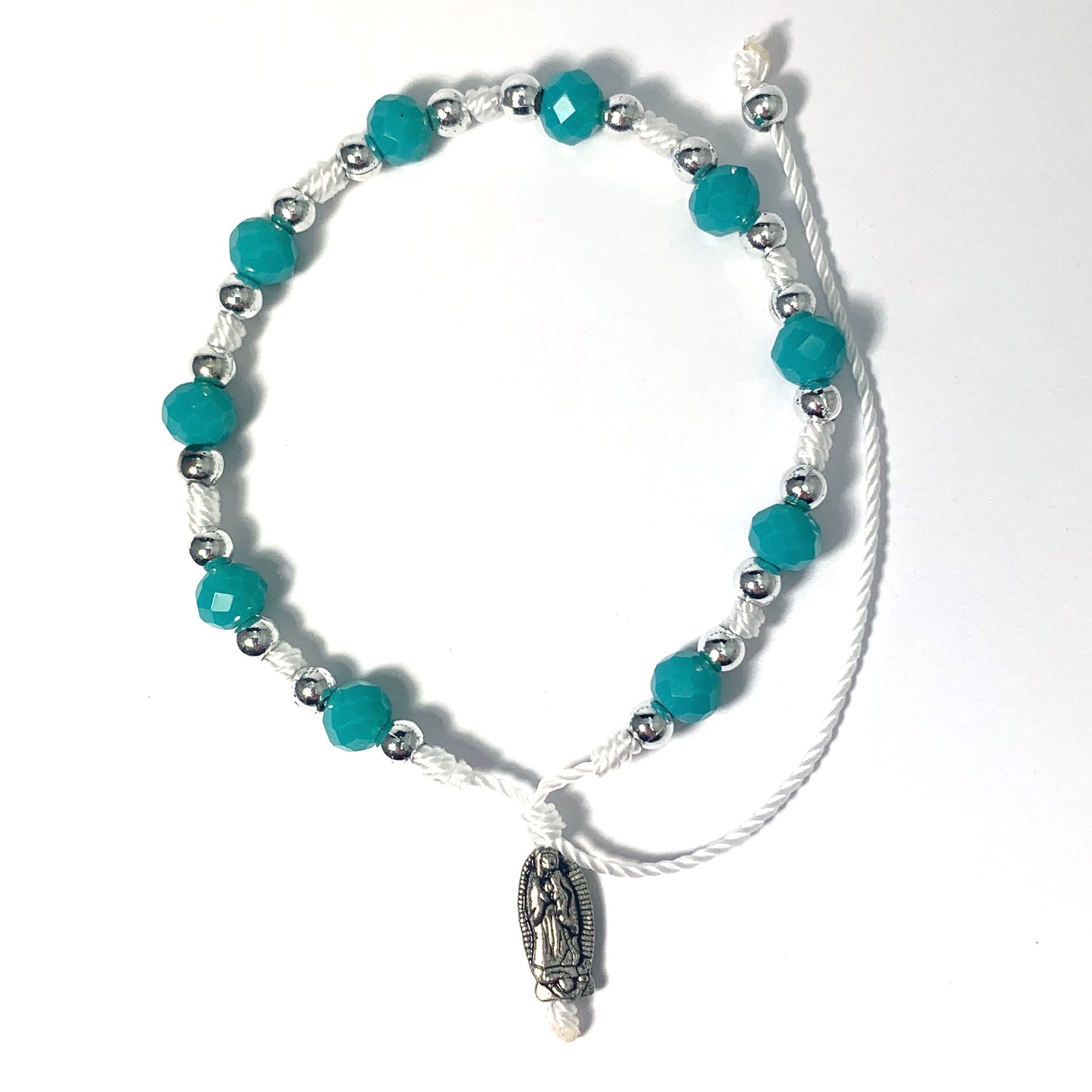 Mexican Guadalupe Decade Rosary Bracelet of Assorted Colors