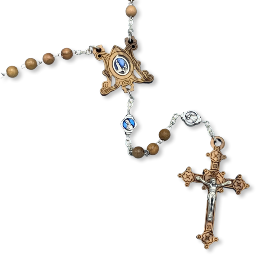 Wood "Ave Maria" Fatima Rosary