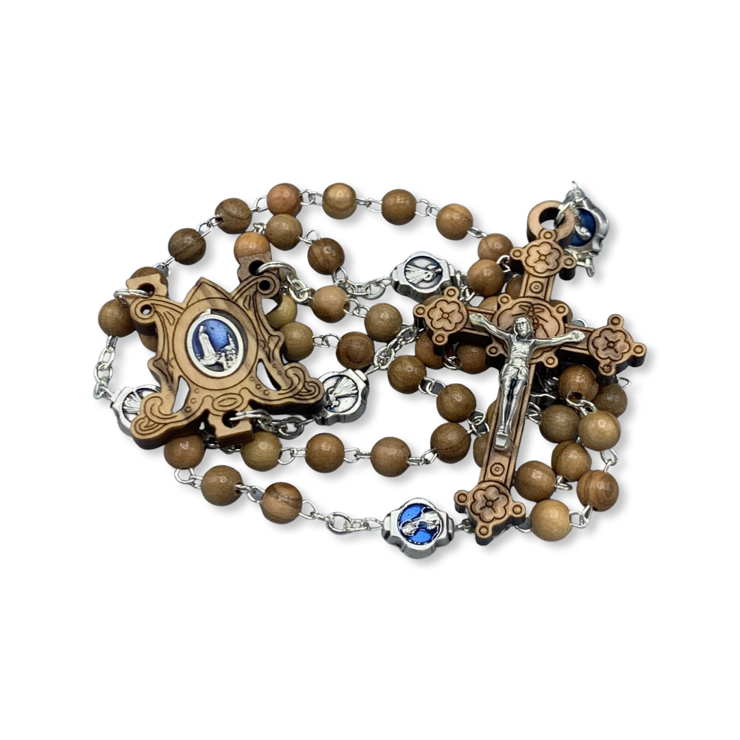 Wood "Ave Maria" Fatima Rosary