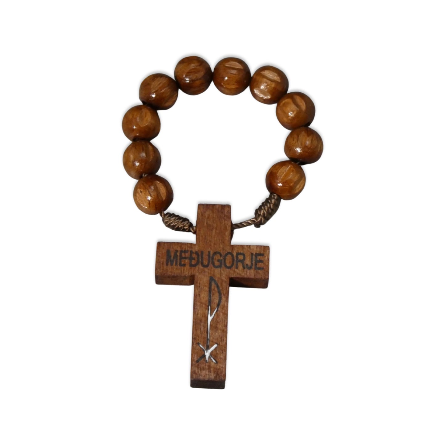 Wood Beads Queen of Peace Decade Rosary