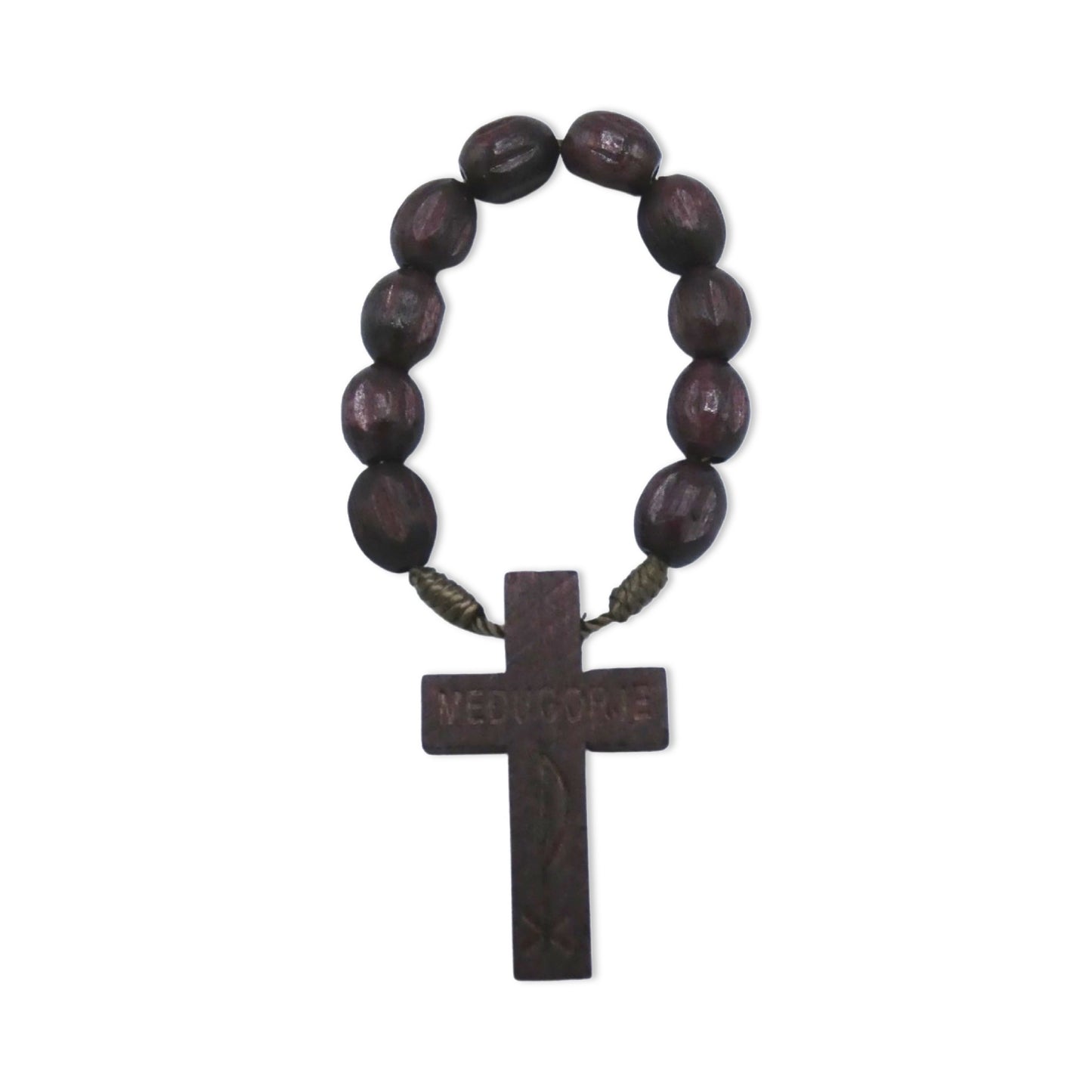 Wood Beads Queen of Peace Decade Rosary