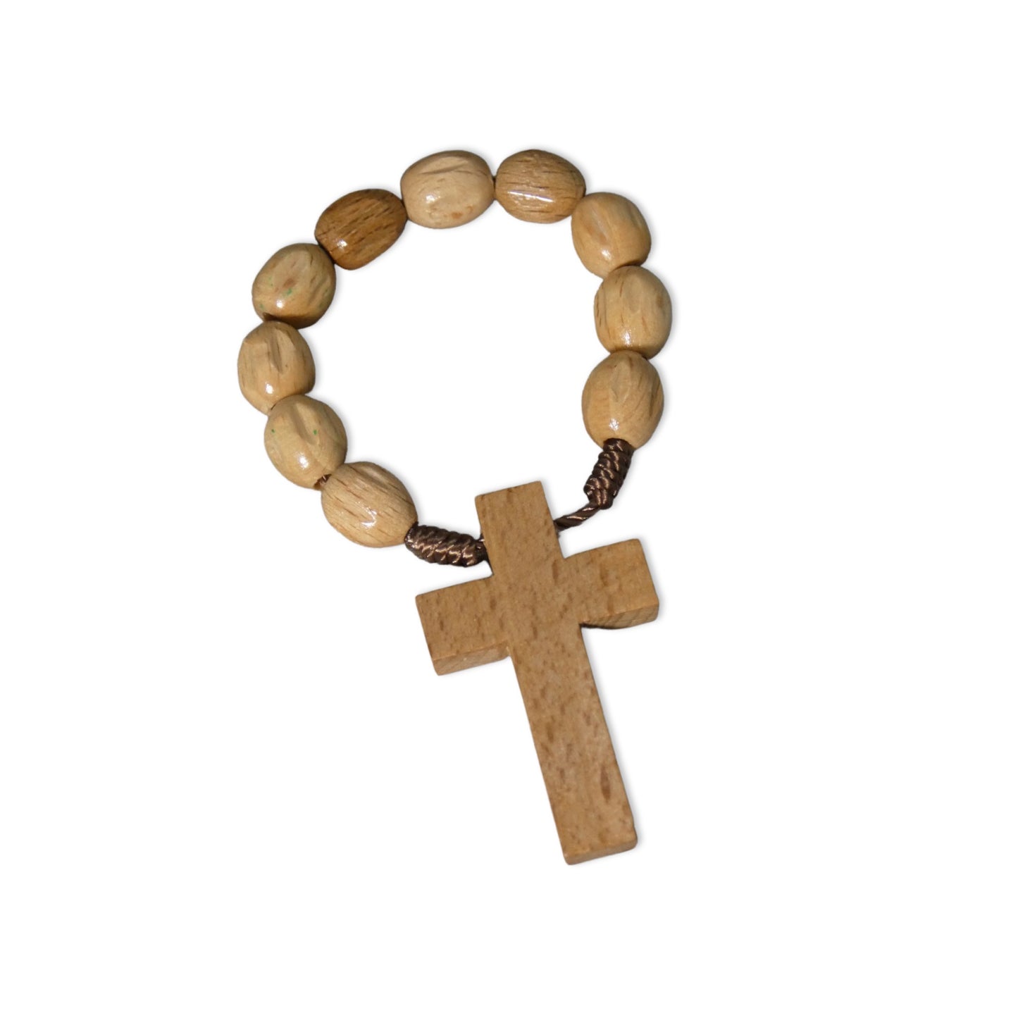 Wood Beads Queen of Peace Decade Rosary