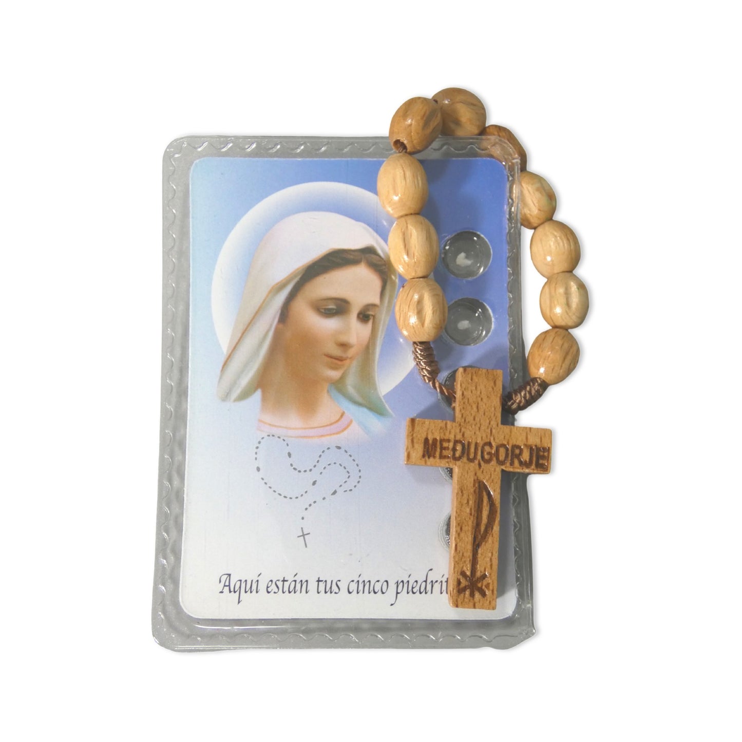 Wood Beads Queen of Peace Decade Rosary