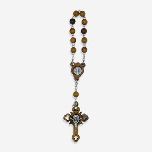 Wood Beads St. Benedict Decade Rosary