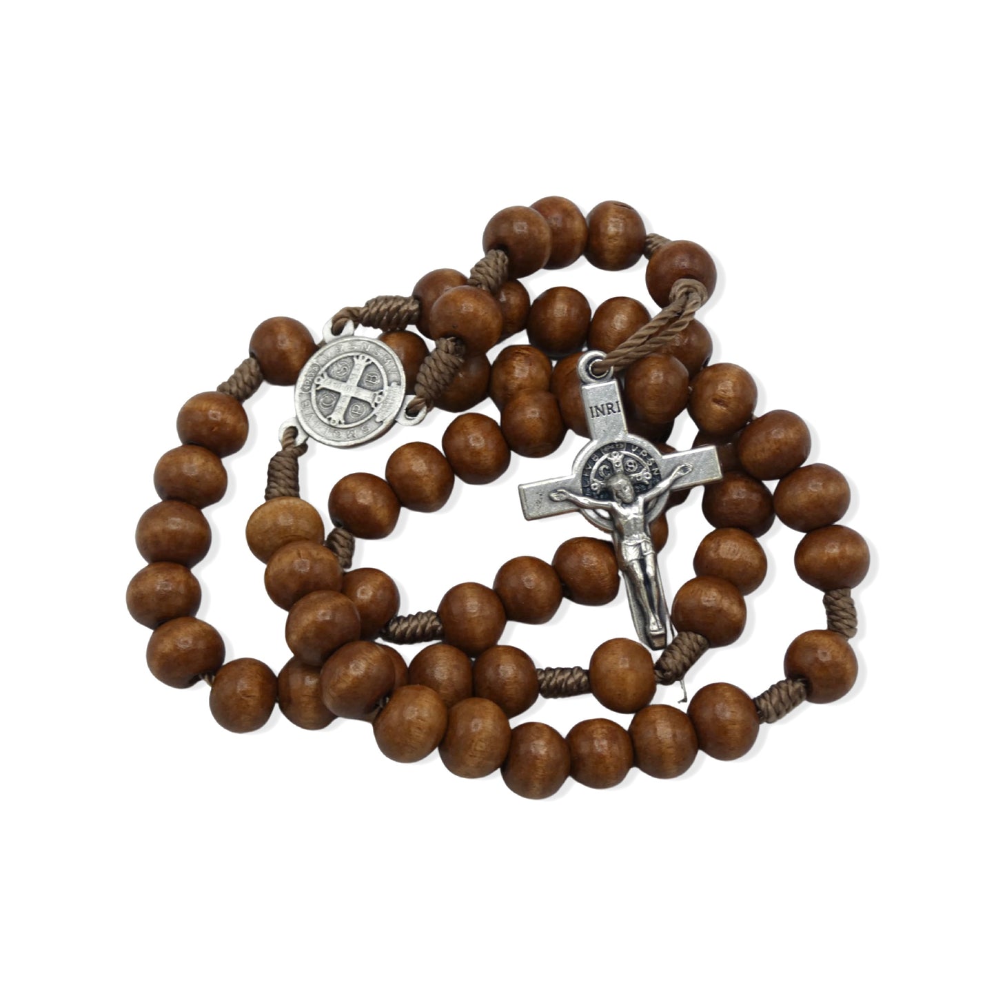Wood Beads St. Benedict Rosary of Assorted Colors