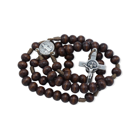 Wood Beads St. Benedict Rosary of Assorted Colors