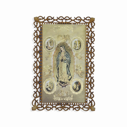 Wood Carved Guadalupe Apparitions Image
