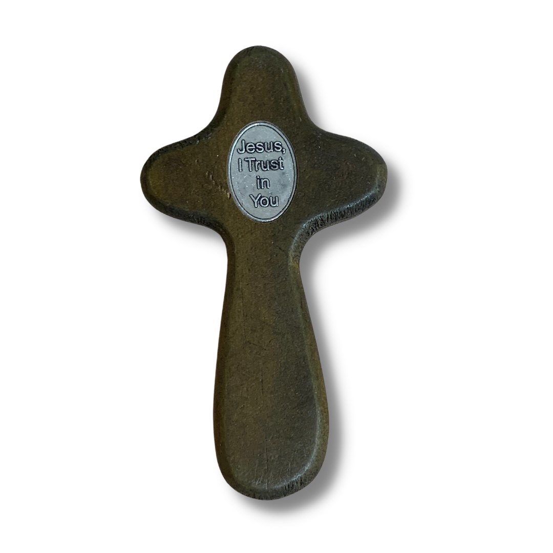 Wood Divine Mercy Prayer Cross