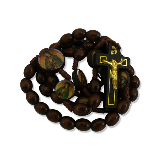 Wood Guadalupe Rosary