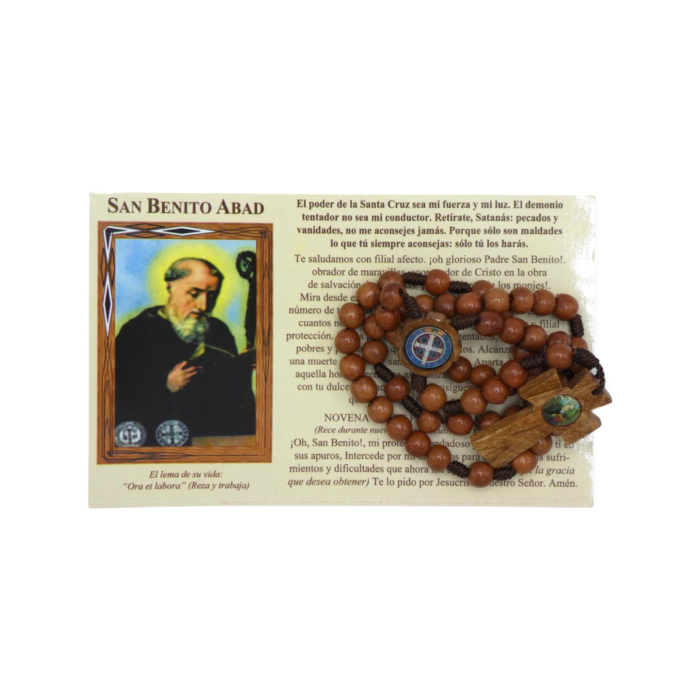Wood St. Benedict Stringed Rosary