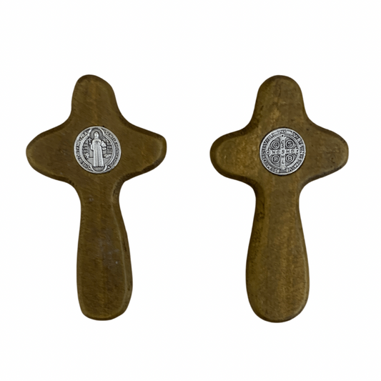 Wood St. Benedict Prayer Cross