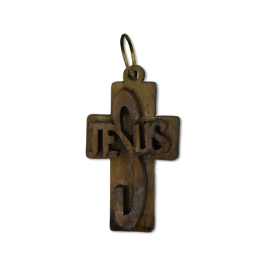 Wooden Jesus Cross Pendant