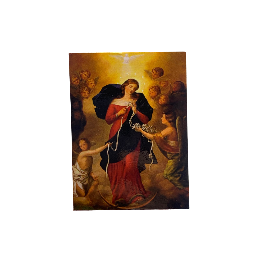 Wooden Our Lady Undoer of Knots Magnet