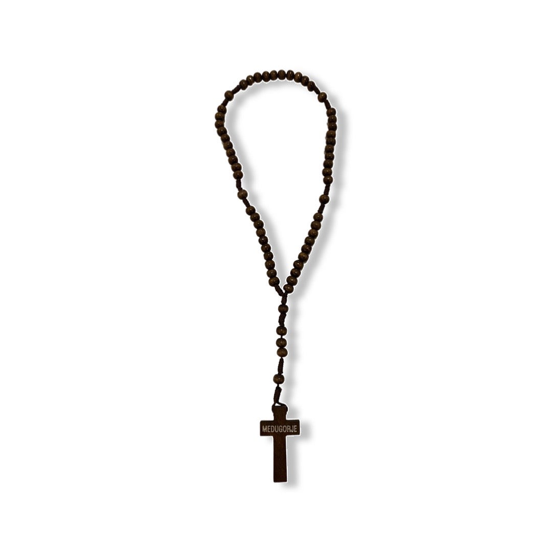 Wooden Queen of Peace String Rosary