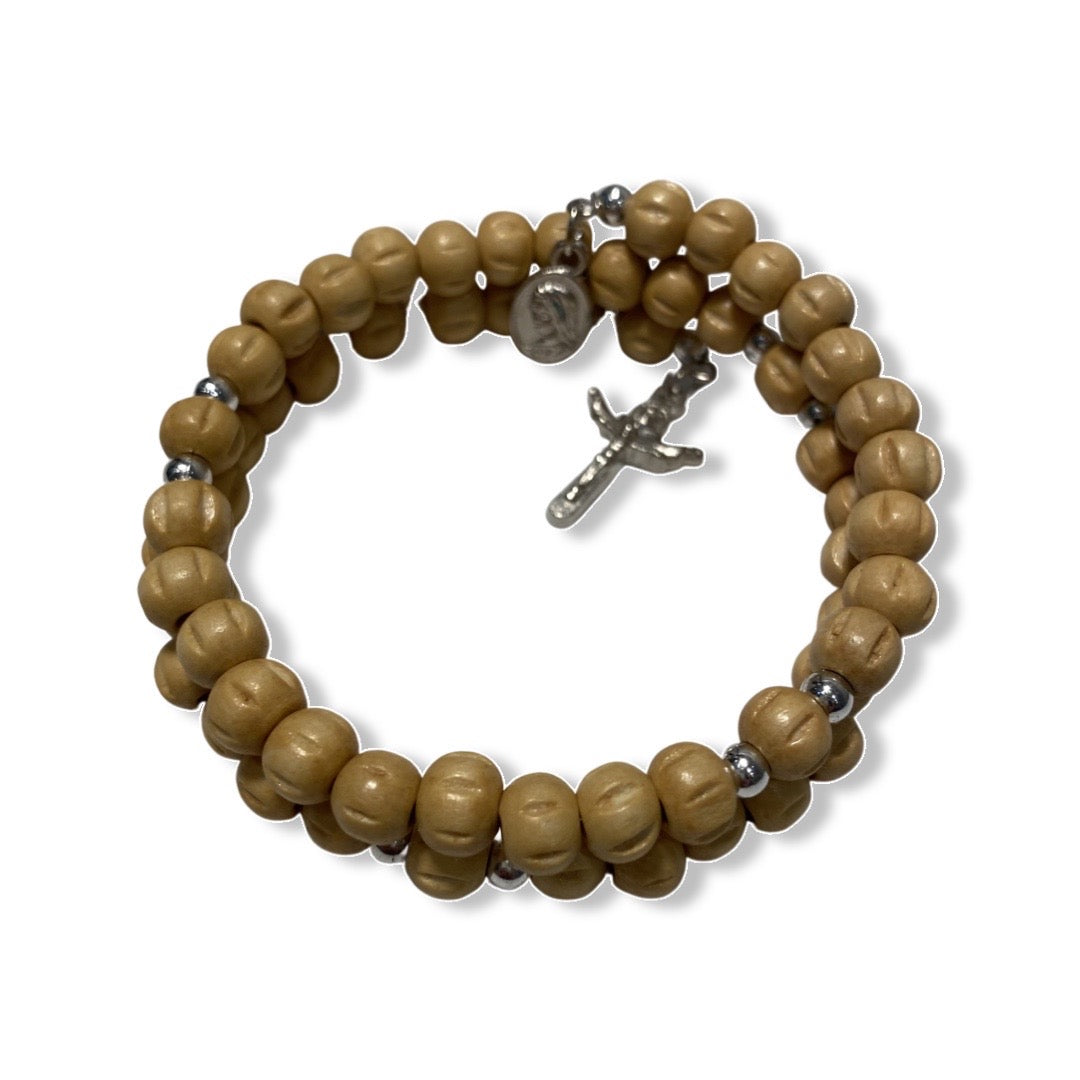 Wooden Rosary Bracelet