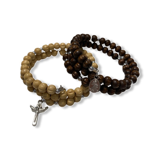 Wooden Rosary Bracelet