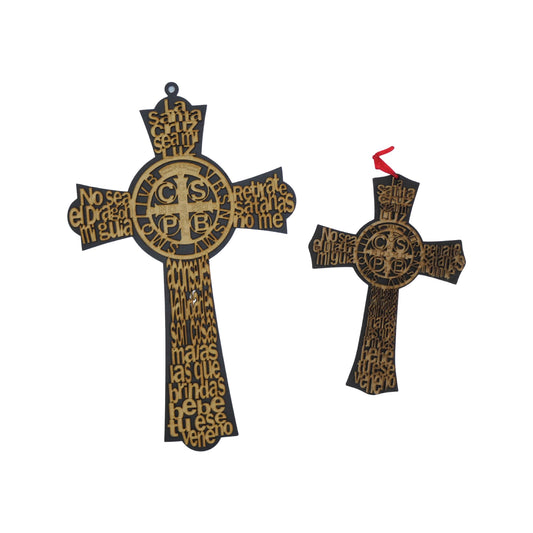 Wooden St. Benedict Cross Decor