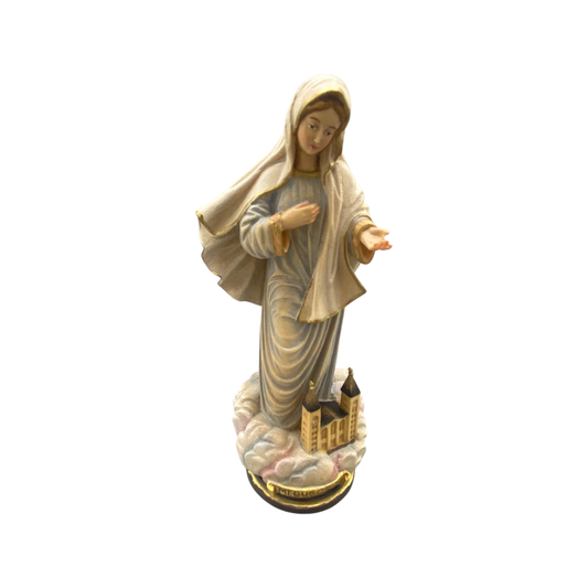 Our Lady of Medugorje - Wood Carved Statue