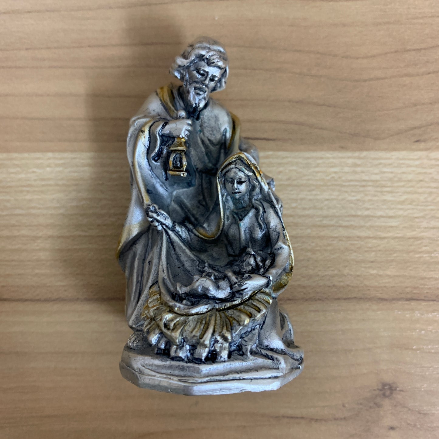Silver Holy Family Statue