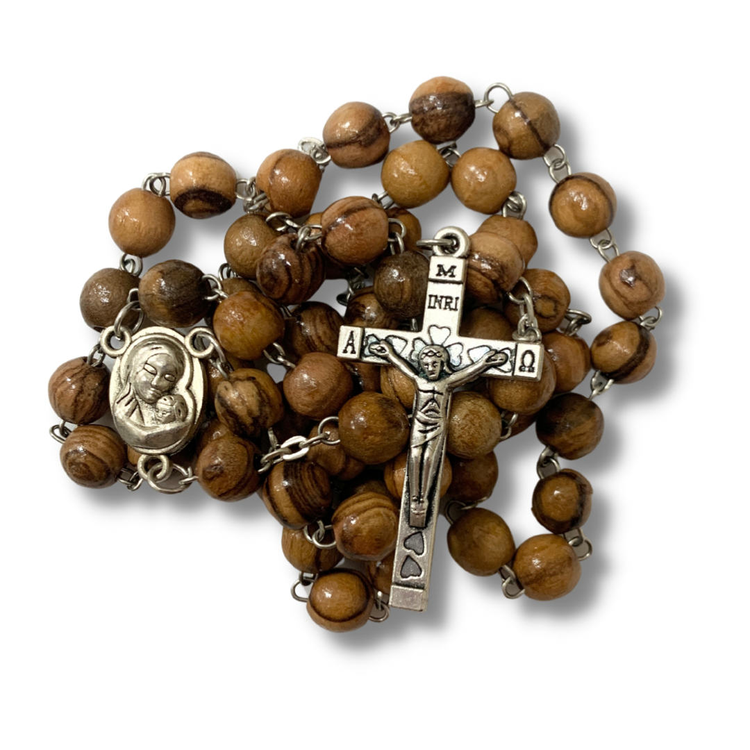 Olive Wood Our Lady of Tenderness Rosary