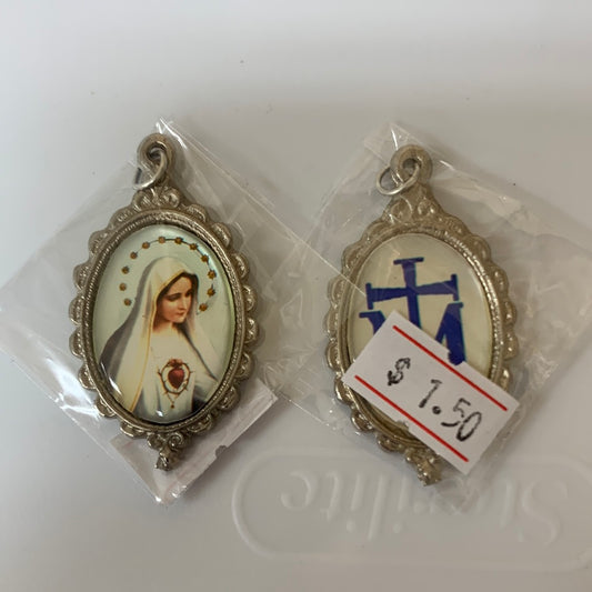 Colored Immaculate Heart Medal