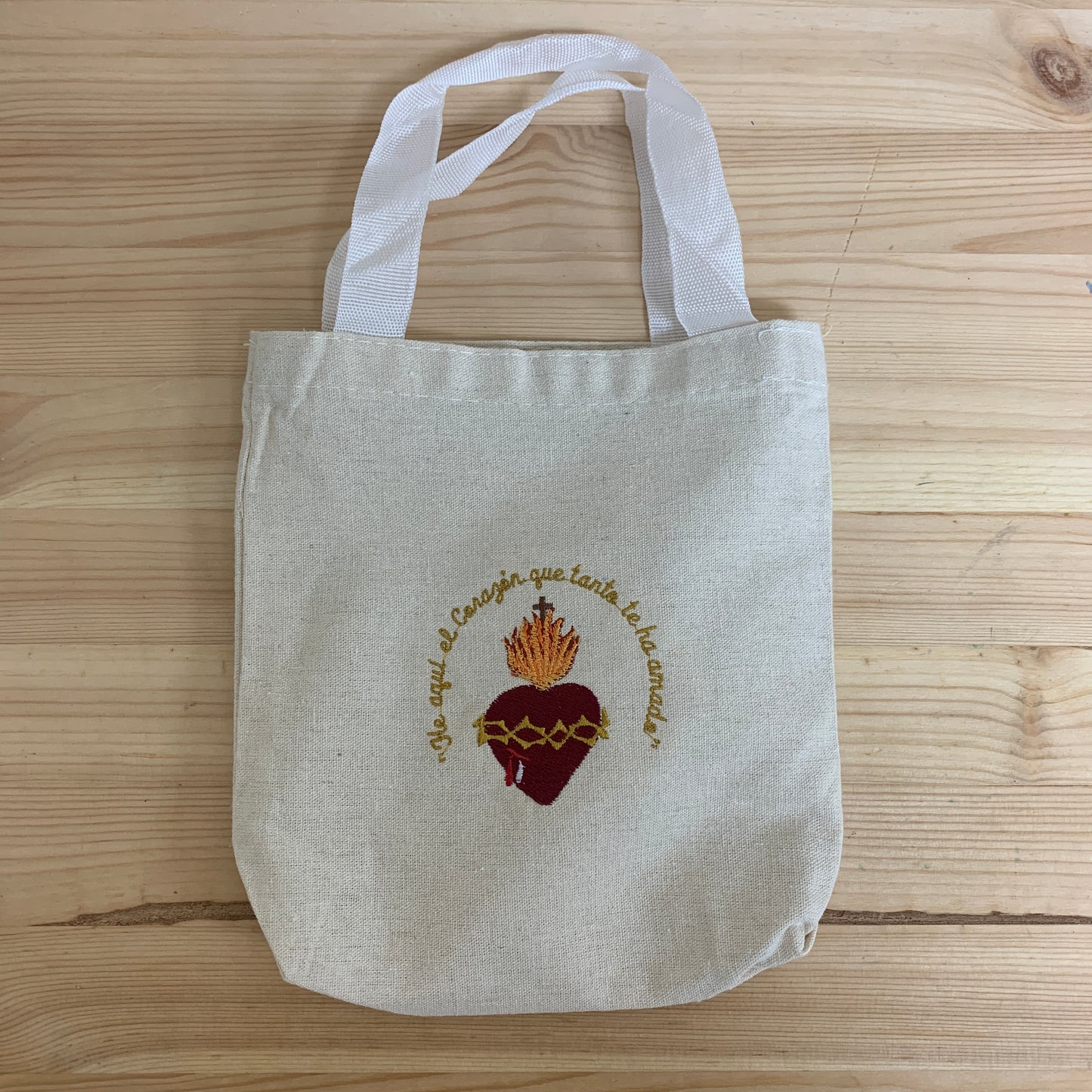 Embroidered Small Tote Bag by SCTJM