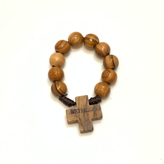 Olive Wood Cord Decade Rosary