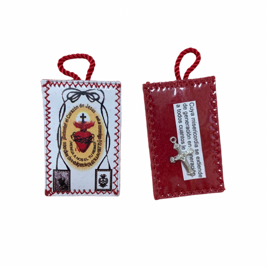 Rectangular Sacred Heart Detente with Assorted Cross
