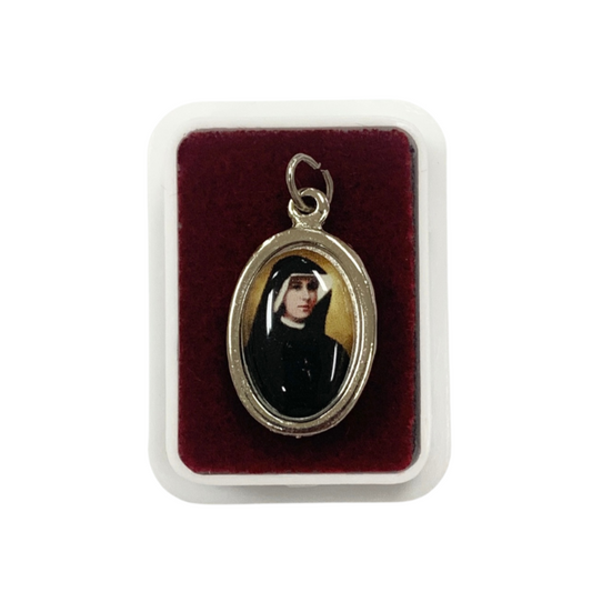 Oval St. Faustina Medal with Relic