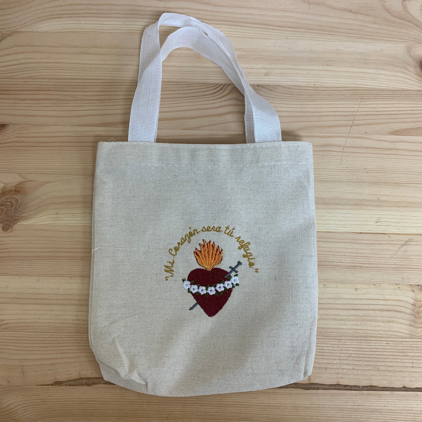 Embroidered Small Tote Bag by SCTJM