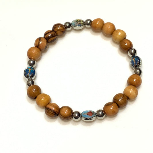 Olive Wood All Saints Bracelet